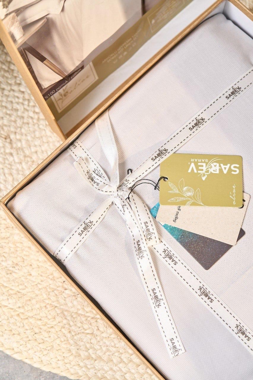   SAREV ARMURLU / DOBBY BED LINEN SET/ OLIVE V4, 100% , 